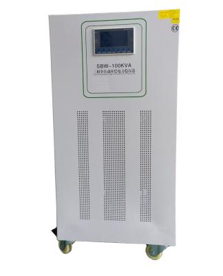 China 100KVA Three Phase Voltage Regulator Copper Full Load 1s Response for sale