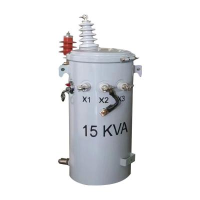 China 15kva Pole Mount Distribution Single Phase Transformer Oil Immersed 4160v To 240v for sale