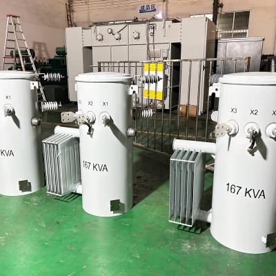Chine Transformateur à pôle unique de 167 Kva Type de distribution de CSP Liquide rempli 100 Hz 4160V à 480V FR3 à vendre
