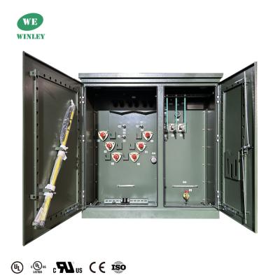 China 1500Kva Three Phase Pad Mounted Transformer Oil Immersed 4160V Meets DOE 2016  ANSI/IEEE Standards for sale