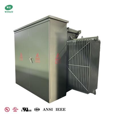 China UL Certified 3750 KVA Three Phase Pad Mounted  Distribution Transformer 12470V To 480V ANSI IEEE DOE 2016 Standards for sale