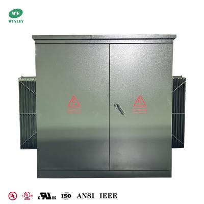 China UL Certified 3750 KVA Three Phase Pad Mounted  Distribution Transformer 12470V To 480V ANSI IEEE DOE 2016 Standards for sale