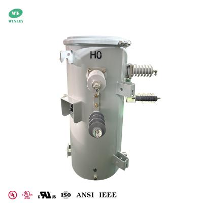 China 50kva Strom-Stäbe-Transformator Oberkopfverteilung Doppelwicklungen Transforme 4160Y bis 120V UL-zertifiziert zu verkaufen