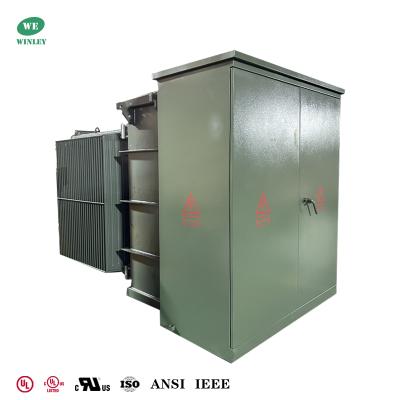 中国 2500kVA 三相パッドマウント型絶縁油入変圧器 480V から 480Y IEEE ANSI C57 販売のため
