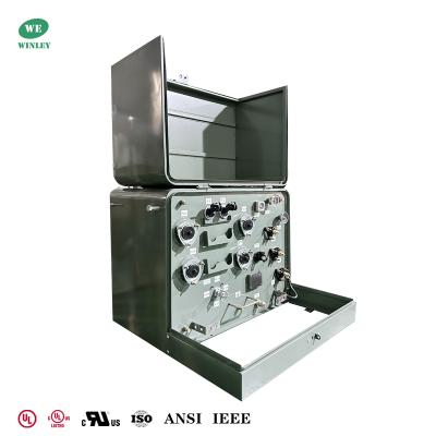 China 100kva 1 Phase Pad Mounted Transformer 22900V To 120V Power Distribution Transformer ANSI IEEE  Meet DOE 2016 Standard for sale