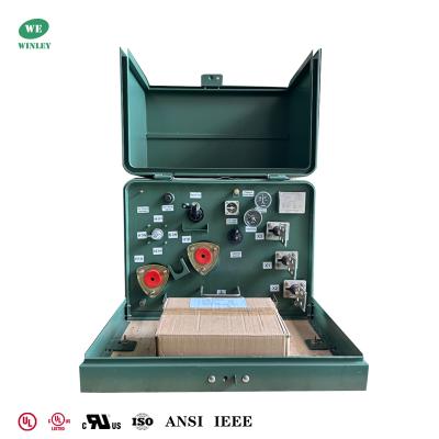 중국 IEEE 표준 UL 인증 100Kva 단상 패드마운트형 변압기 루프 피드 12.47KV ~ 240/120V 판매용