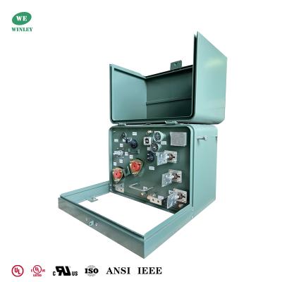 중국 IEEE 표준 UL 인증 100Kva 단상 패드마운트형 변압기 루프 피드 12.47KV ~ 240/120V 판매용