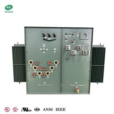 China UL Listed 2.5 MVA Three Phase Pad Mounted Transformer 2500KVA Oil-Immersed 12470V To 400V ANSI/IEEE Standards for sale