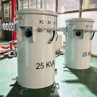 China 25Kva Single Phase Pole Mounted  Distribution Transformer Oil-immersed 7.2KV To 120V UL/cUL Listed for sale