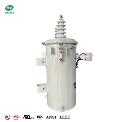 China 10Kva Single Phase Pole Mounted Transformer 12.47KV To 120V Power Distribution Transformer  UL Listed  for sale