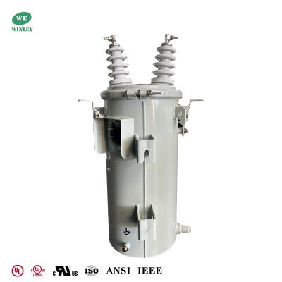 China 10Kva Single Phase Pole Mounted Transformer 12.47KV To 120V Power Distribution Transformer  UL Listed  for sale