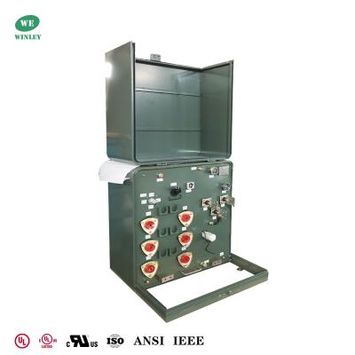 China UL/cUL Certification  100Kva Single Phase Pad mounted Transformer 12KV DOE 2016 CSA  ANSI IEEE Standards Residential  Transformer for sale