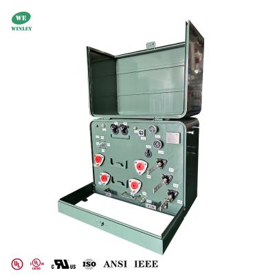 China Residential Pad mounted Transformer Single Phase 25Kva 6.6KV To 120V Dual Windings Electric Power Distribution Transformer UL Listed Price for sale
