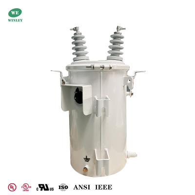 China Transformador montado em pólo de fase única de 10kva Transformador de distribuição elétrica a céu aberto de 4160V a 120V à venda