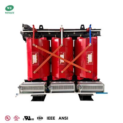 China 3200 Kva Transformador de tipo seco de resina fundida de 800V a 11000V de envoltura de aluminio de tres fases conforme con las normas IEC y GB for sale