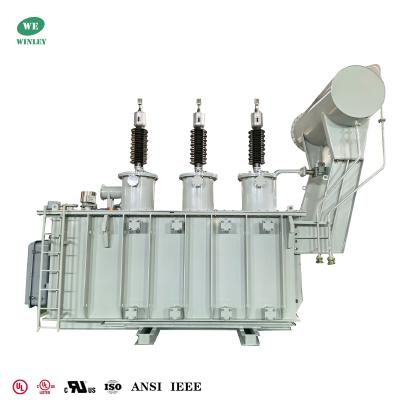 China 6300kVA subestação transformador de potência óleo imerso alta tensão 66KV a 11KV à venda