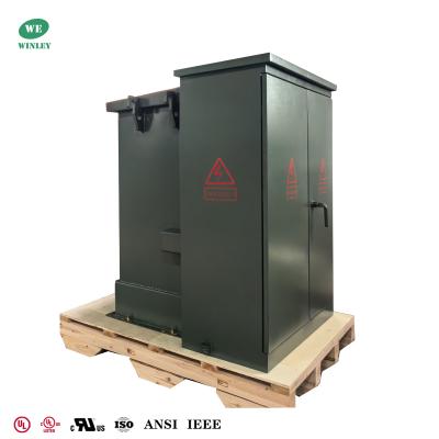 China Transformer Pad Mount 3 Fase 300kVA 12,47kV a 480y/277 Transformador de distribuição de energia imerso em óleo à venda