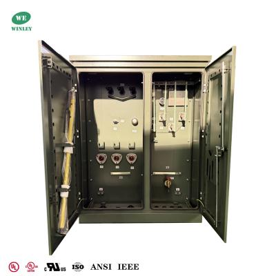 China Transformer Pad Mount 3 Fase 300kVA 12,47kV a 480y/277 Transformador de distribuição de energia imerso em óleo à venda