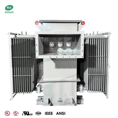 중국 2500kVA 3단계 오일 잠수 분배 트랜스포머 11kV에서 0.433kV ONAN로 다운 판매용