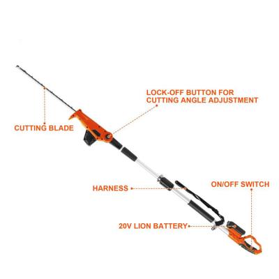 China 6.5KG Lightweight Long Reach Electric Hedge Trimmer Cutters Telescopic Hedge Shears for sale