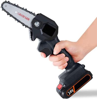 Chine machine Mills Wood Cutting Lithium Prunner de 6in 21V Mini Small Battery Handheld Chainsaw à vendre
