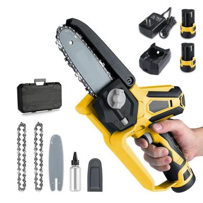 China 24V 18m/S Cordless Brushless Portable Chain Saw Rechargeable For Wood Cutting for sale