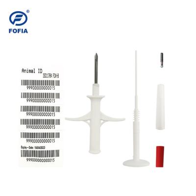 China 2.12X11.5mm ID RFID Bioglass Microchip Tag 134.2KHZ For Horses In White Syringe for sale