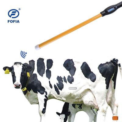 China Animal Cattle Sheep Tag RFID Stick Reader Long Antenna Use Yellow Black Color for sale