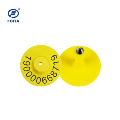 China Em4305 Electronic Ear Tag 134.2khz Animal Pig Tag Cattle Tag Peur for sale