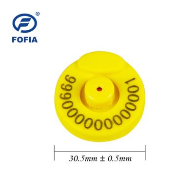 China 134.2khz FDX-B Cattle Tag With RFID Chip TPU Ear Tag With Laser Printing Number for sale