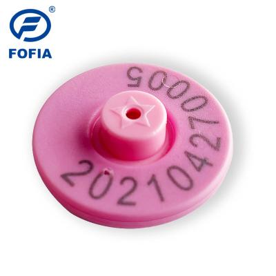 China UHF Rfid Animal Ear Tag Pig Management 960MHz Anti Collision for sale