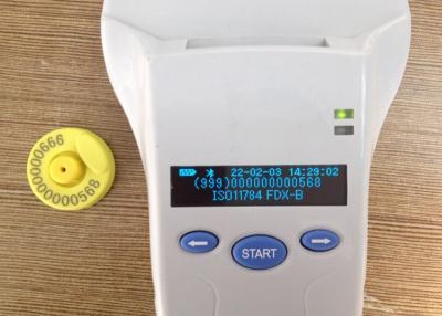 China Las etiquetas de oído impresas aduana del ganado del RFID previenen las enfermedades infecciosas, color amarillo en venta