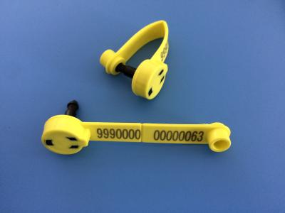 中国 動物のRfidのヒツジの耳札プラスチックISO 11784 134.2 Khz 販売のため