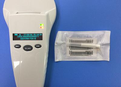 China Escáner gris del microchip del RFID de mano para la gestión animal, 12 horas de hora laborable en venta