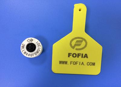 China High Frequency Animal RFID Ear Tag Custom With -30°C To 50°C Operation Temp for sale