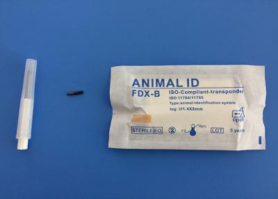 China IP67 Animal ISO Transponder Microchip 15 Digits For Glass Tag , Blue Color for sale