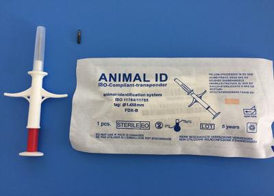 China RFID Search Dog Microchip With Syringe , Pet ID Microchip ICAR Approved for sale