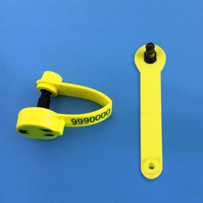China ISO11784 / 11785 Electronic Sheep Tags Yellow 134.2 Khz Working Frequency for sale