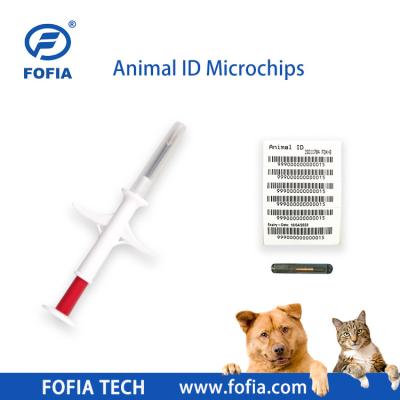 China 134.2khz 1.4mm Glass Tag ISO Transponder Microchip for sale