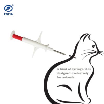 China microchip de cristal animal del gato del perro casero del implante del transpondor de la jeringuilla del ganado de la etiqueta de la identificación de 134.2khz FDX-B RFID en venta