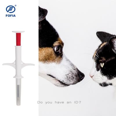 China Microchip del animal de animal doméstico de la gestión 134.2KHZ FDX-B de los pescados de los gatos de los perros del microchip ISO11784/5 de la identificación del animal doméstico RFID en venta