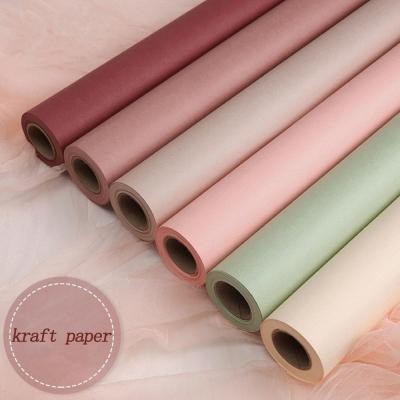 China Gift Wrapping 70gsm Craft Colored Paper Roll Foil Logo Printed for sale