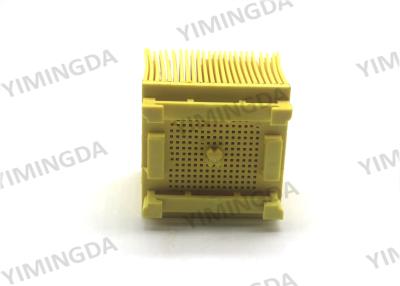 China Nylon Square Foot Brush Yellow Color Auto Cutter Bristle 50 * 50 *43mm For Orox for sale
