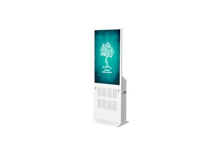 China 48 Inches LCD Advertising Phone Charging Station Kiosk 48 Slot 300W for sale