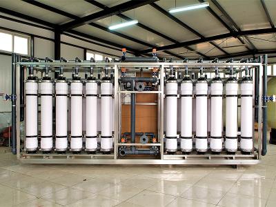 Chine Système de membrane d'ultra-filtration de vanne papillon/robinet à tournant sphérique, machine d'ultra-filtration de RO de 100 t/h à vendre