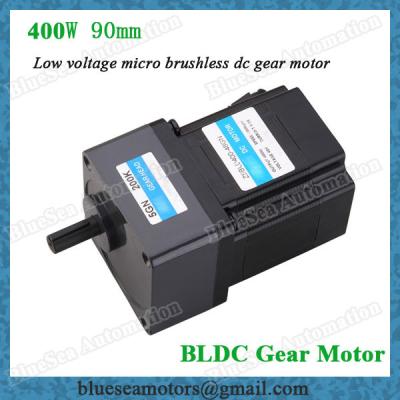 China 36V, 48V, 72V, 400W low voltage BLDC gear motor reduction ratio 5:1 brushless motor for sale