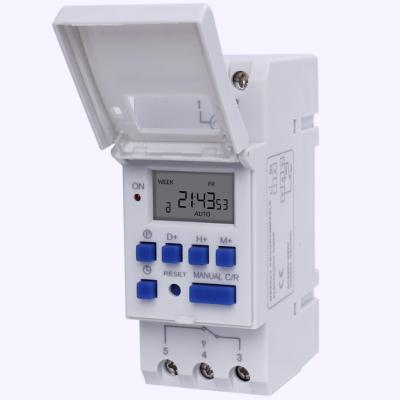China Elektrische Führungs-Schiene ABS Digital-Zeitschaltuhr 220V 30A 36*66*82mm zu verkaufen