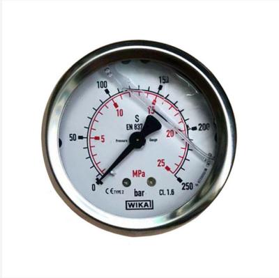 China Brass Fitting Wika Pressure Gauge 100mm Dial 0 To 60 Bar EN837-1 for sale
