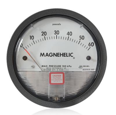 China 1/8 NPT Magnehelic Differential Pressure Gauge 2000-60pa 15 PSI Pressure Gauge for sale