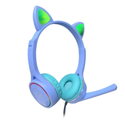 Китай Наушники радиотелеграфа уха кота OEM складные с микрофоном света RGB продается